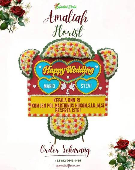 Papan Bunga Pernikahan Bungo Pasang